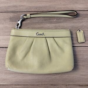 Coach Light Neon Green Yellow Wristlet
